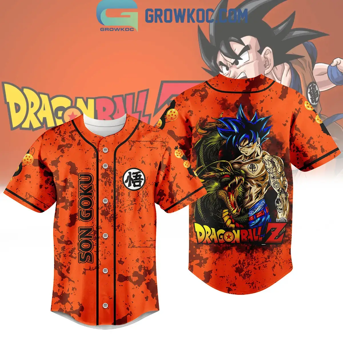 Dragon Ball Z Toriyama Akira Sensei Personalized Baseball Jersey Image