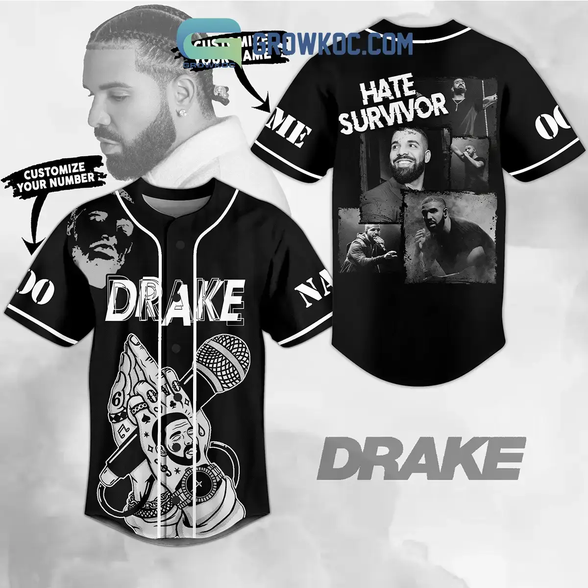 Drake Hate Survivor Personalized Baseball Jersey Image