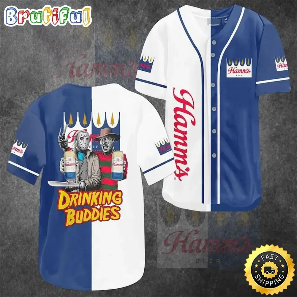 Drinking Buddies Hamm'S Beer Baseball Jersey Image