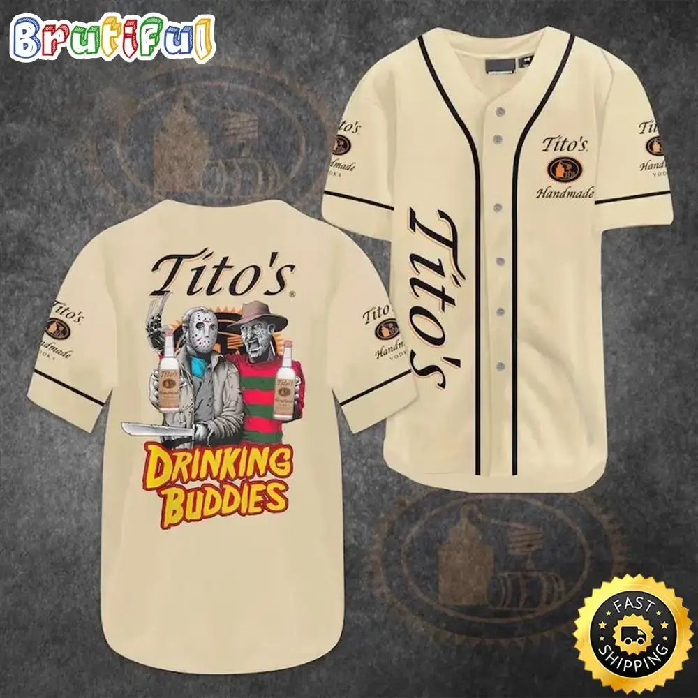 Drinking Buddies Tito'S Vodka Baseball Jersey Image