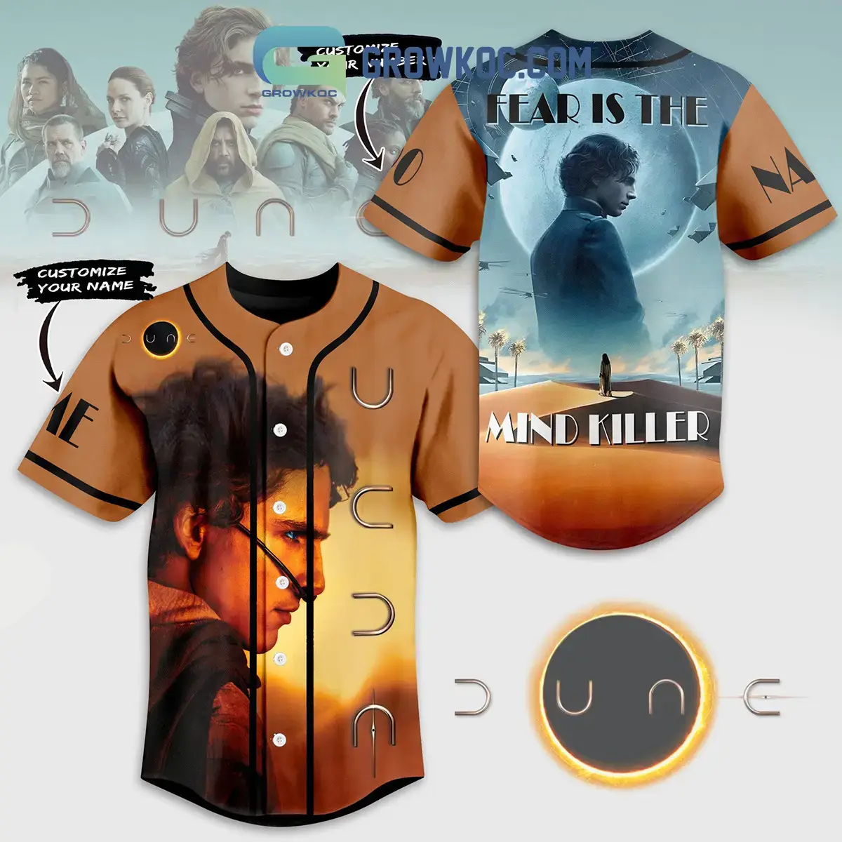 Dune Fear Is The Mind Killer Fan Personalized Baseball Jersey Image