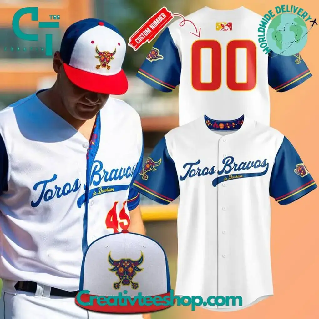 Durham Bulls Latin American Hispanic "Toros Bravos" Special Baseball Jersey Image