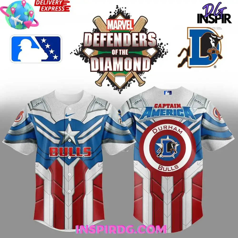 Durham Bulls X Captain America Limited Edition Baseball Jersey Image