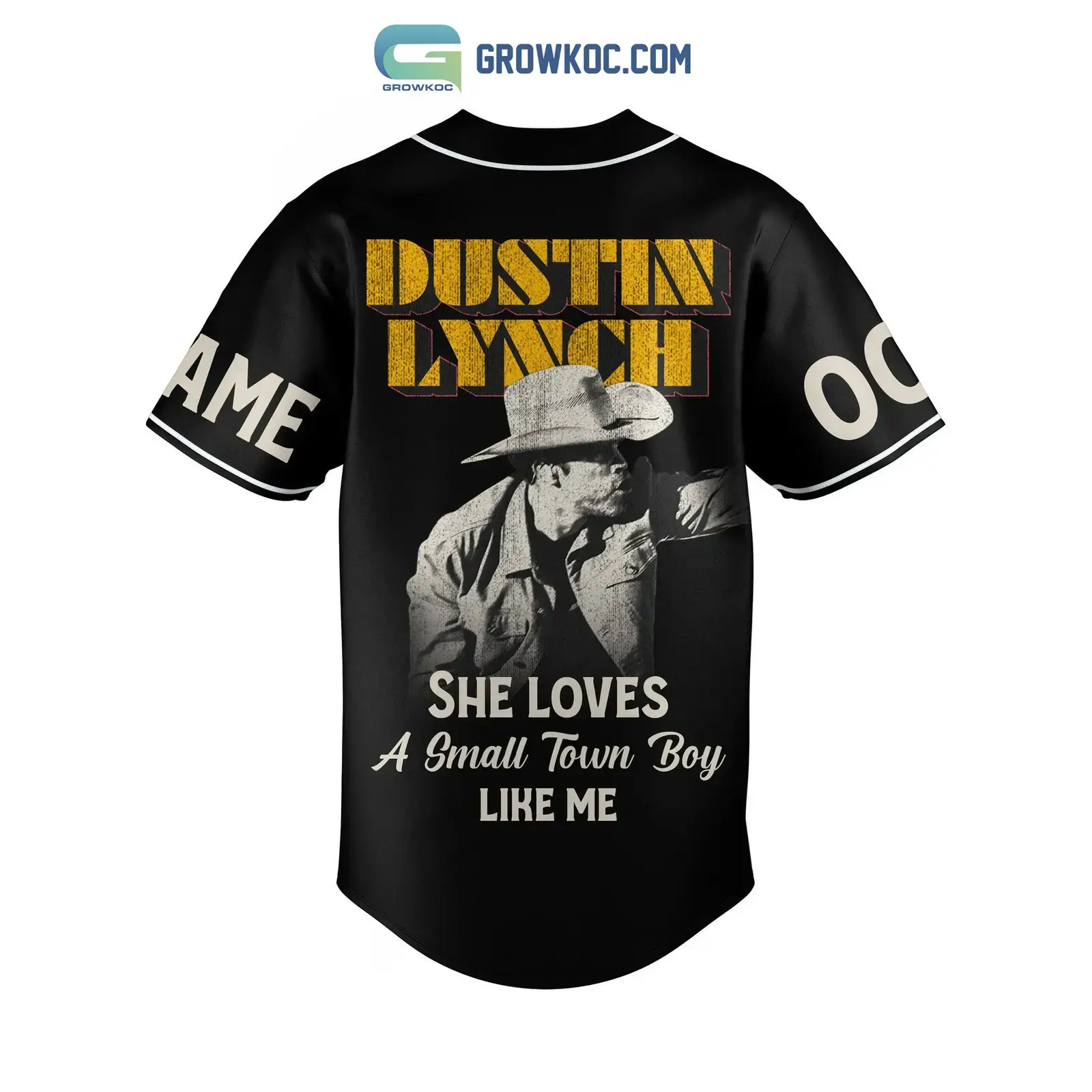 Dustin Lynch She Loves A Small Town Boys Like Me Personalized Baseball Jersey Image