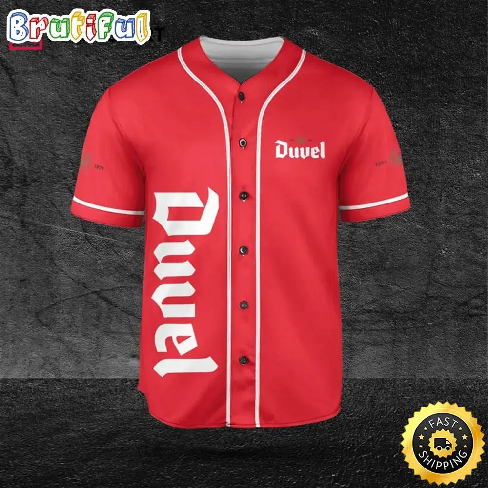 Duvel Beer Red Beer Lovers Baseball Jersey Image