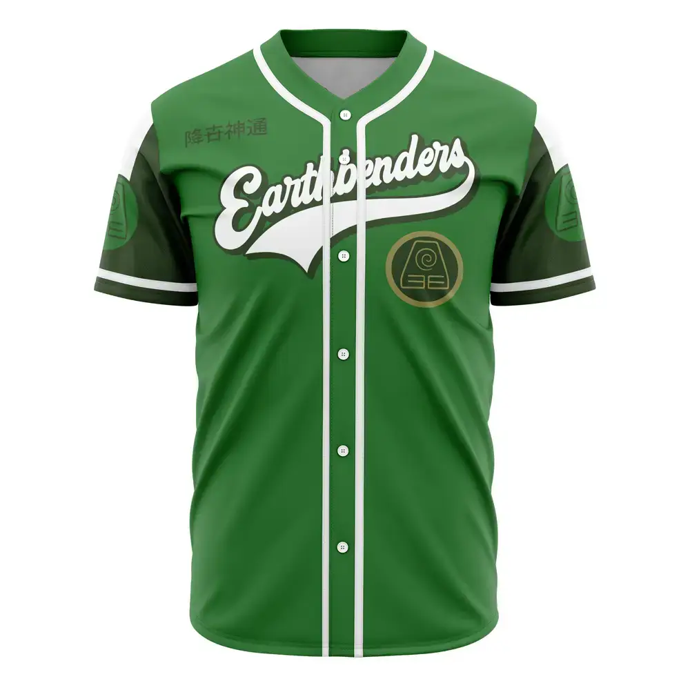 Earthbenders Green Baseball Jersey – Stylish & Comfortable Team Apparel Image