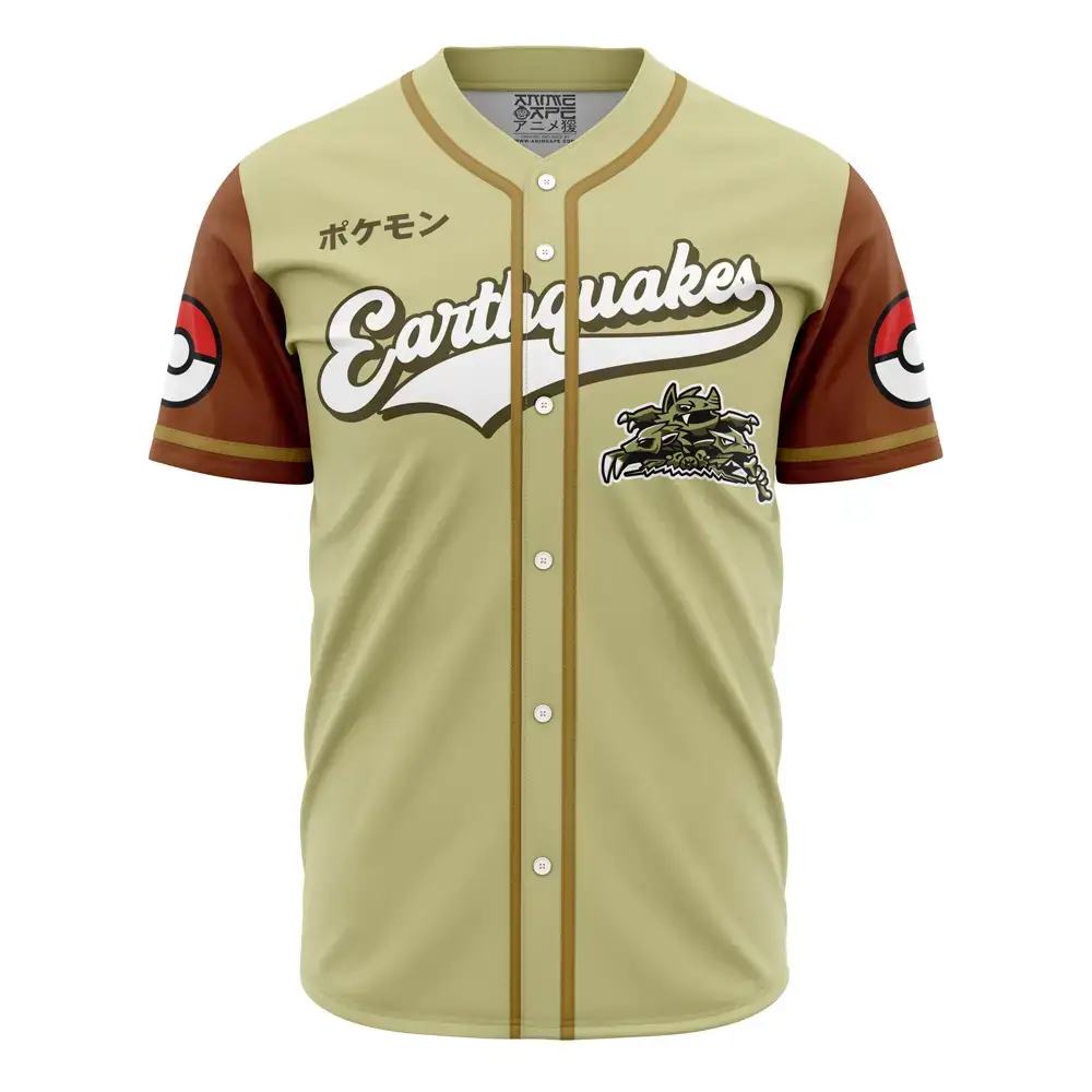Earthquakes Ground Type Pokemon Baseball Jersey Image