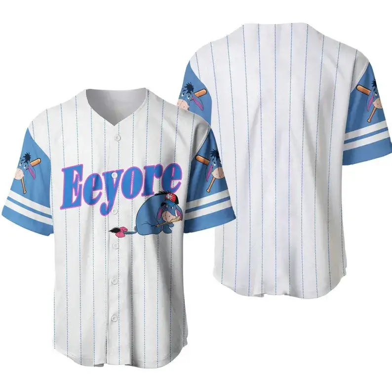 Eeyore Baseball Jersey - Cute Cartoon Style Sports Shirt For Fans Image