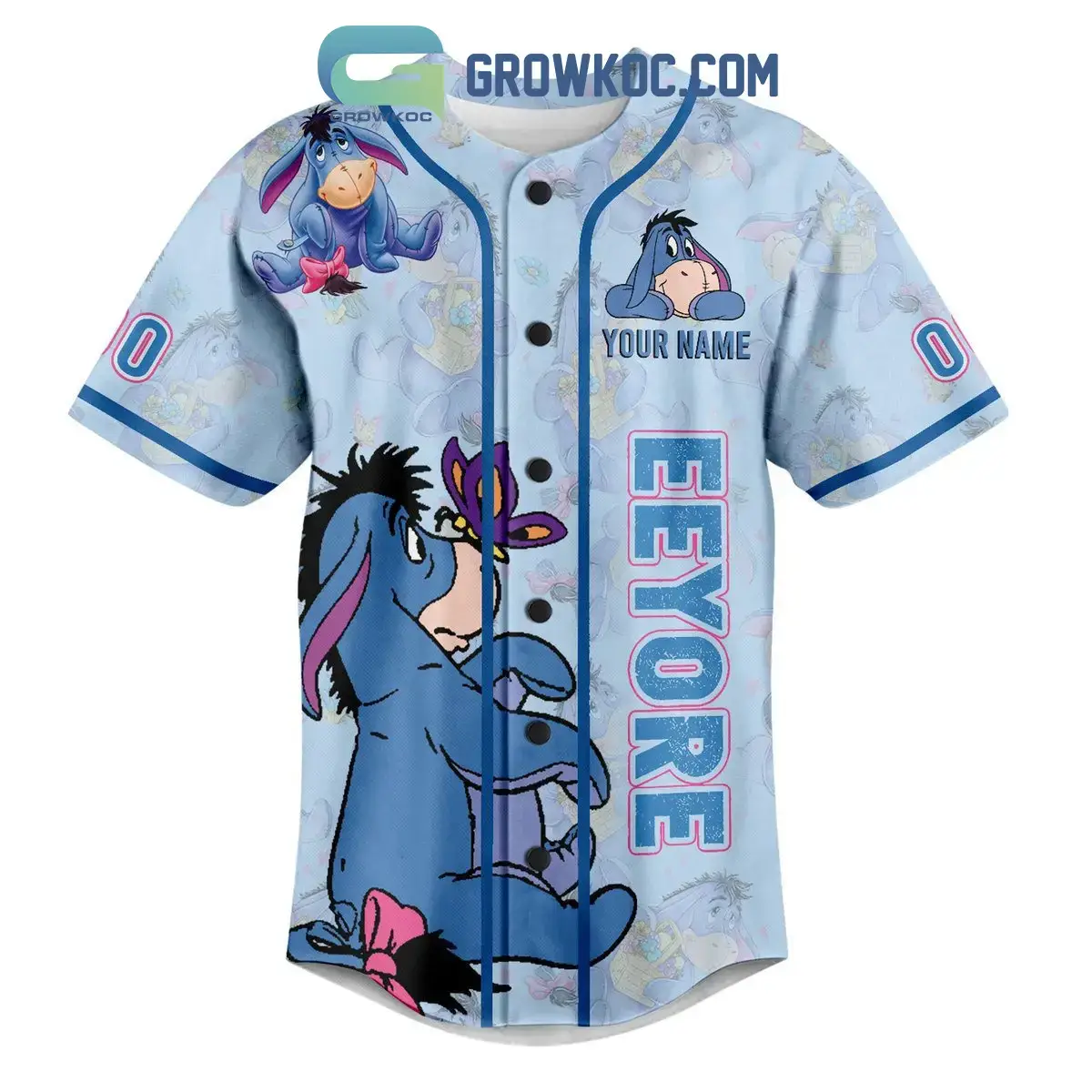 Eeyore Is My Spirit Animal Personalized Baseball Jersey Image