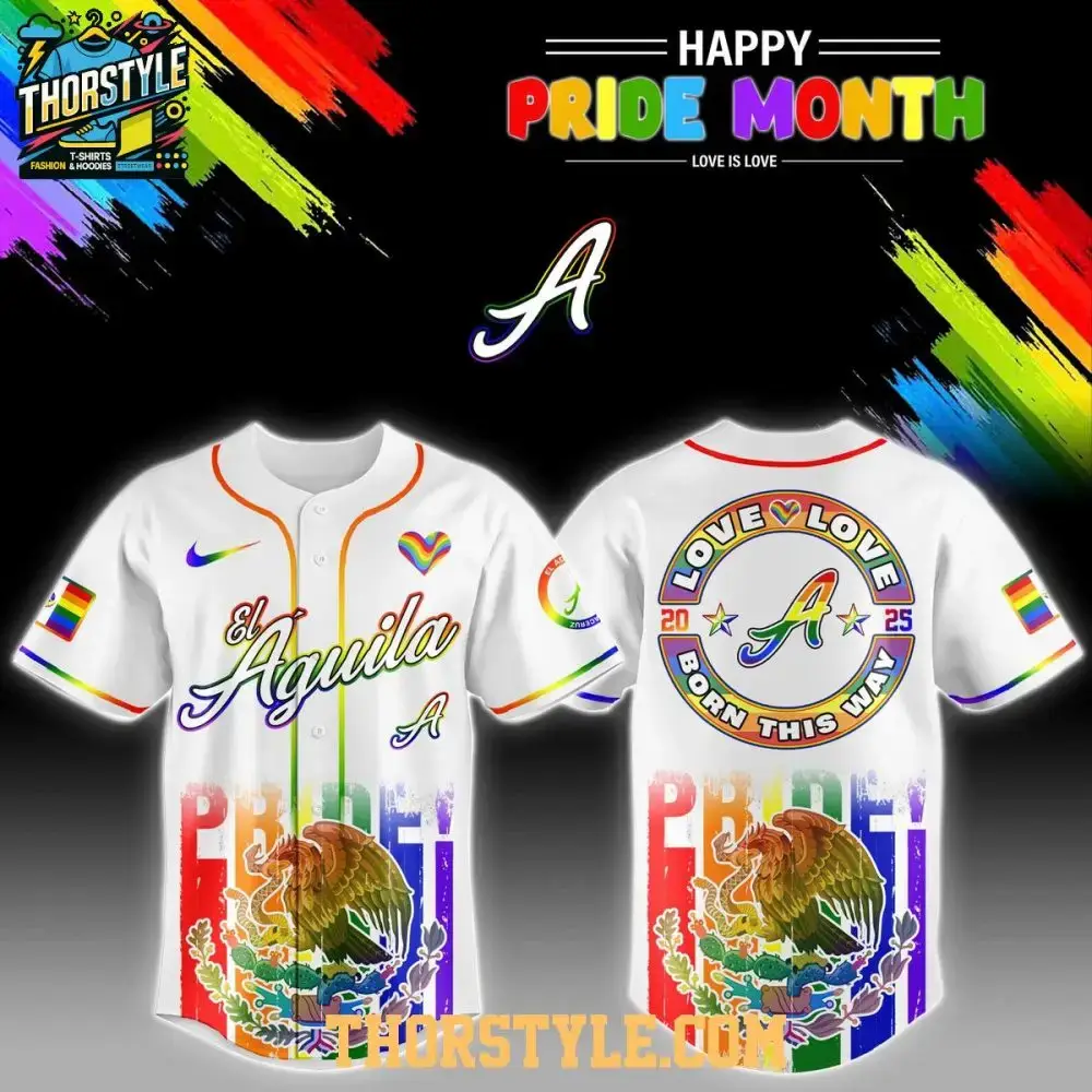 El Águila De Veracruz 2025 Happy Pride Month Baseball Jersey Image
