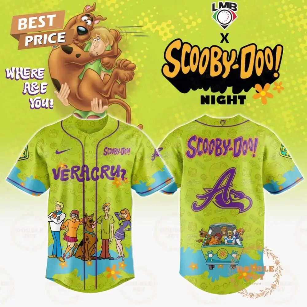 El Águila De Veracruz Where Are You! Scooby-Doo! Night 2025 Limited Edition Baseball Jersey Image