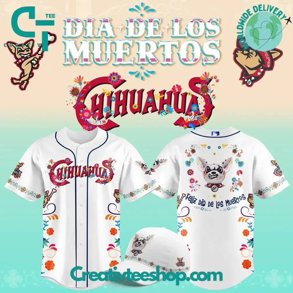 El Paso Chihuahuas Dia De Los Muertos 2025 Baseball Jersey Image