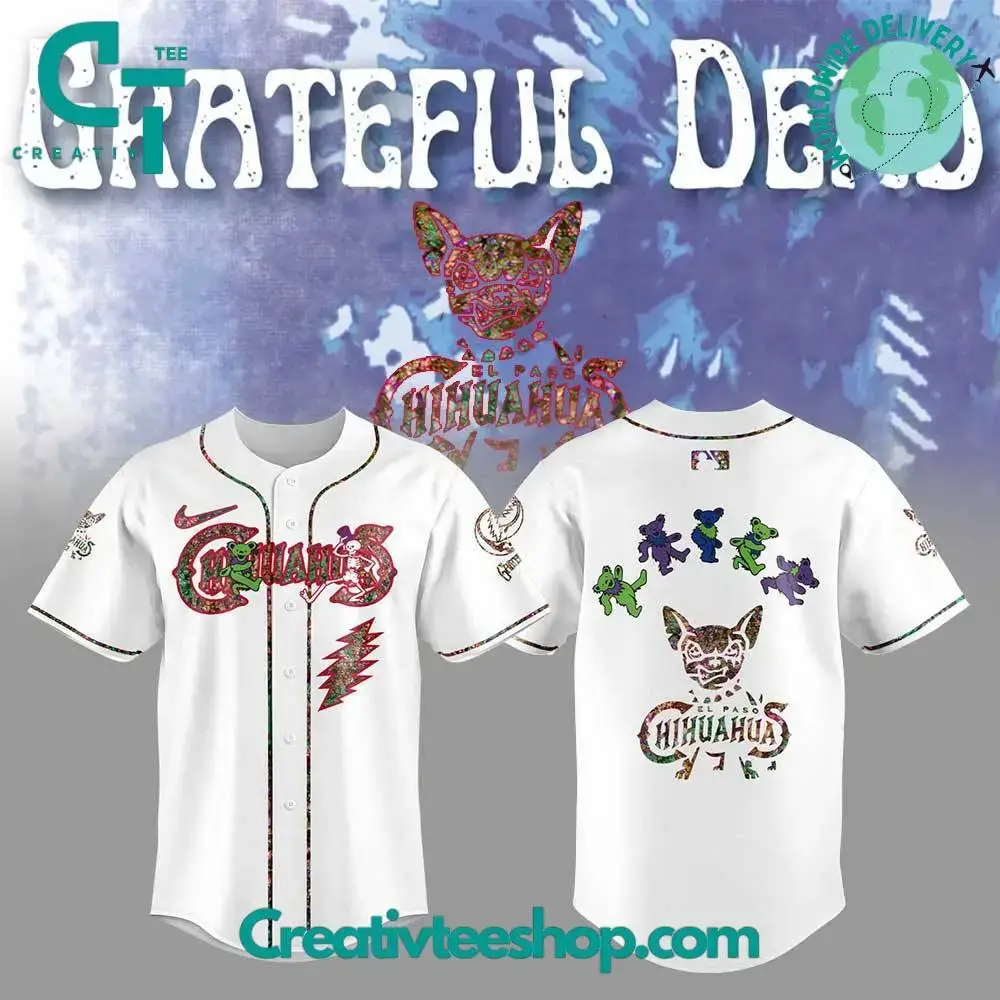 El Paso Chihuahuas Grateful Dead Night Special Baseball Jersey Image
