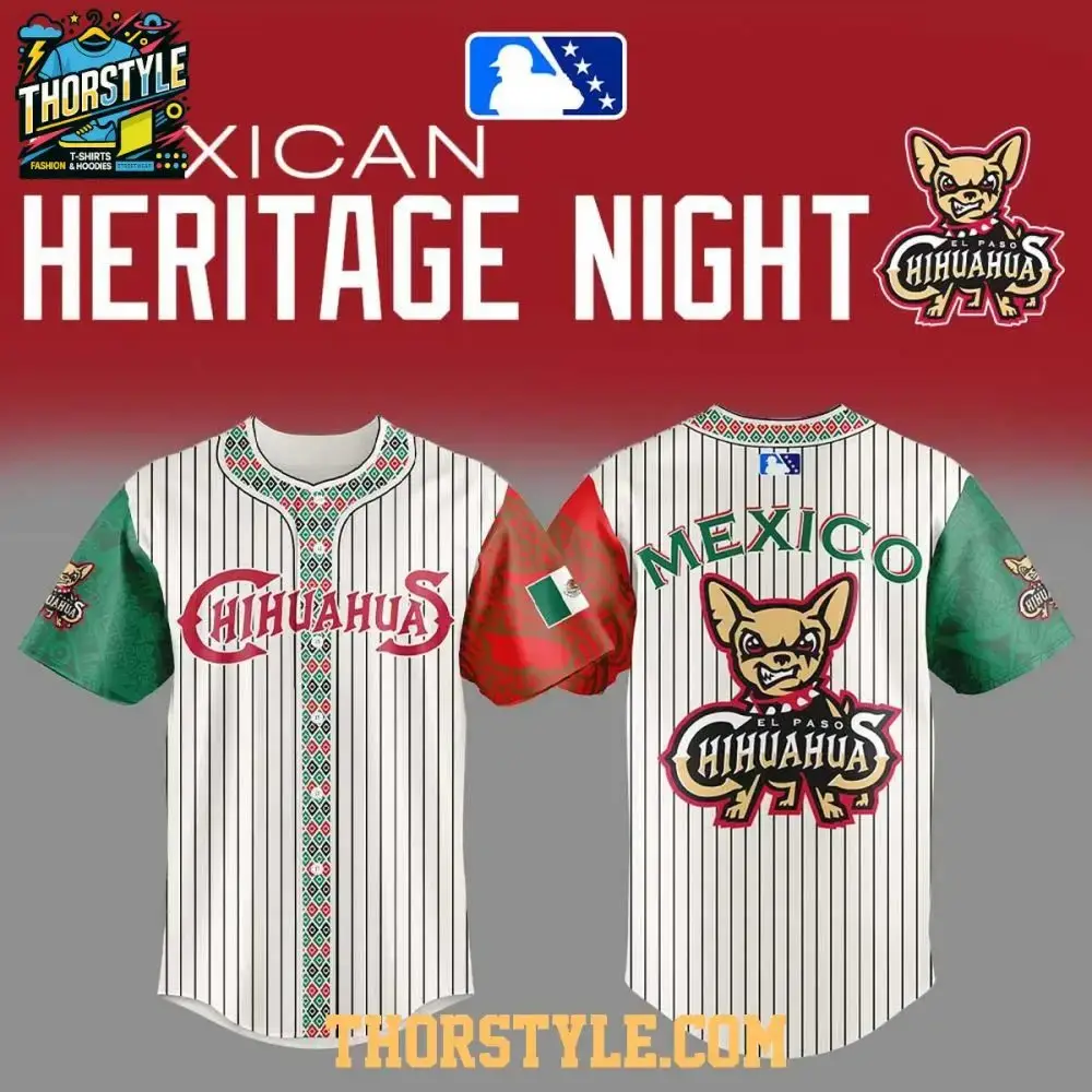 El Paso Chihuahuas Mexican Heritage Night 2025 Celebrating Baseball Jersey Image