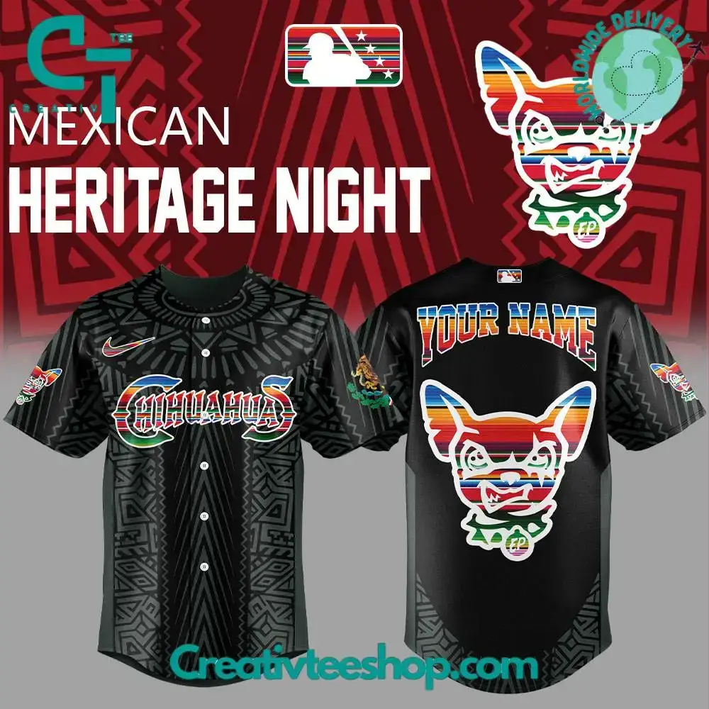 El Paso Chihuahuas Mexican Heritage Night Special Baseball Jersey Image