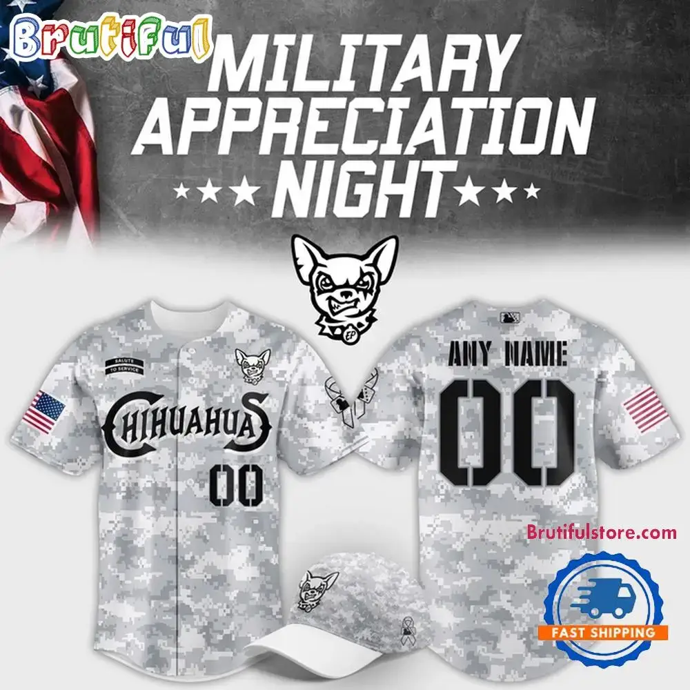 El Paso Chihuahuas Military Appreciation Night 2025 Baseball Jersey Image