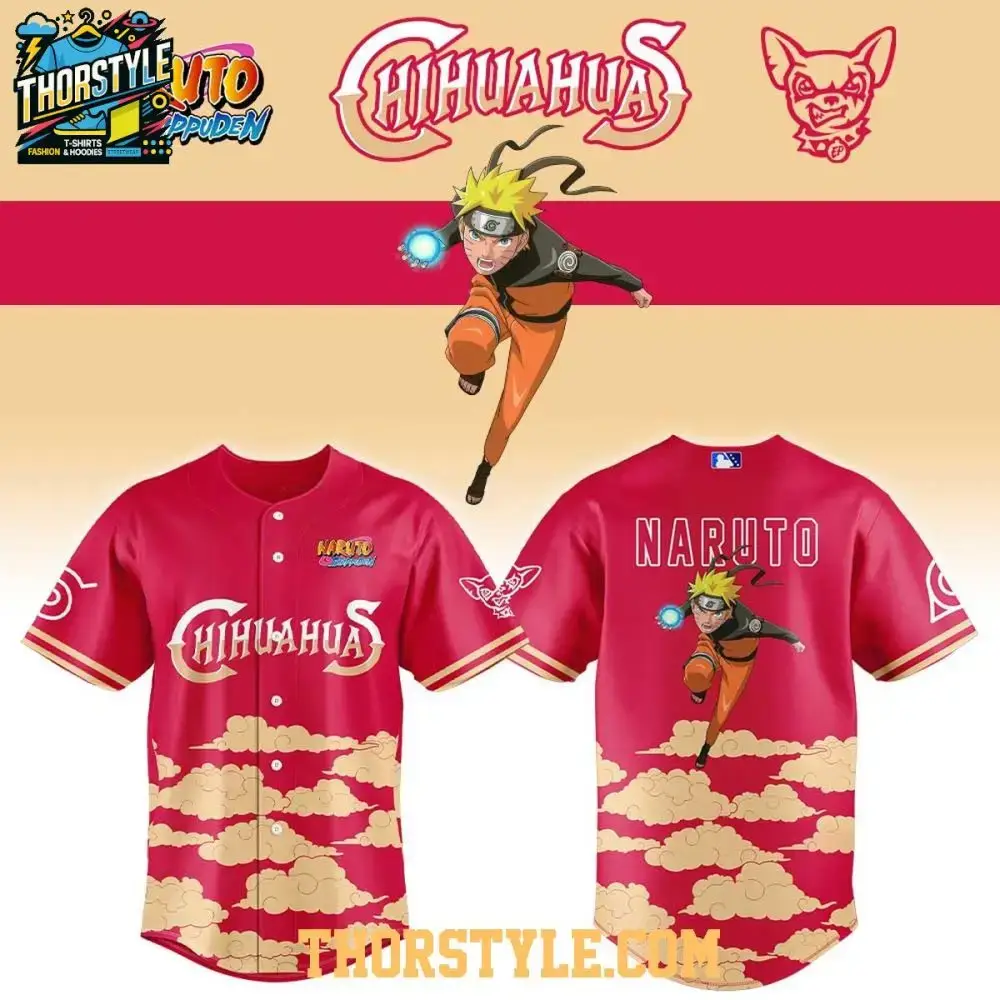El Paso Chihuahuas Naruro Shippuden Night 2026 Personalized Baseball Jersey Image