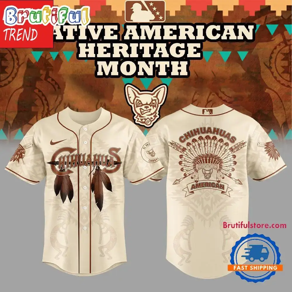 El Paso Chihuahuas Native American Heritage 2025 Baseball Jersey Image