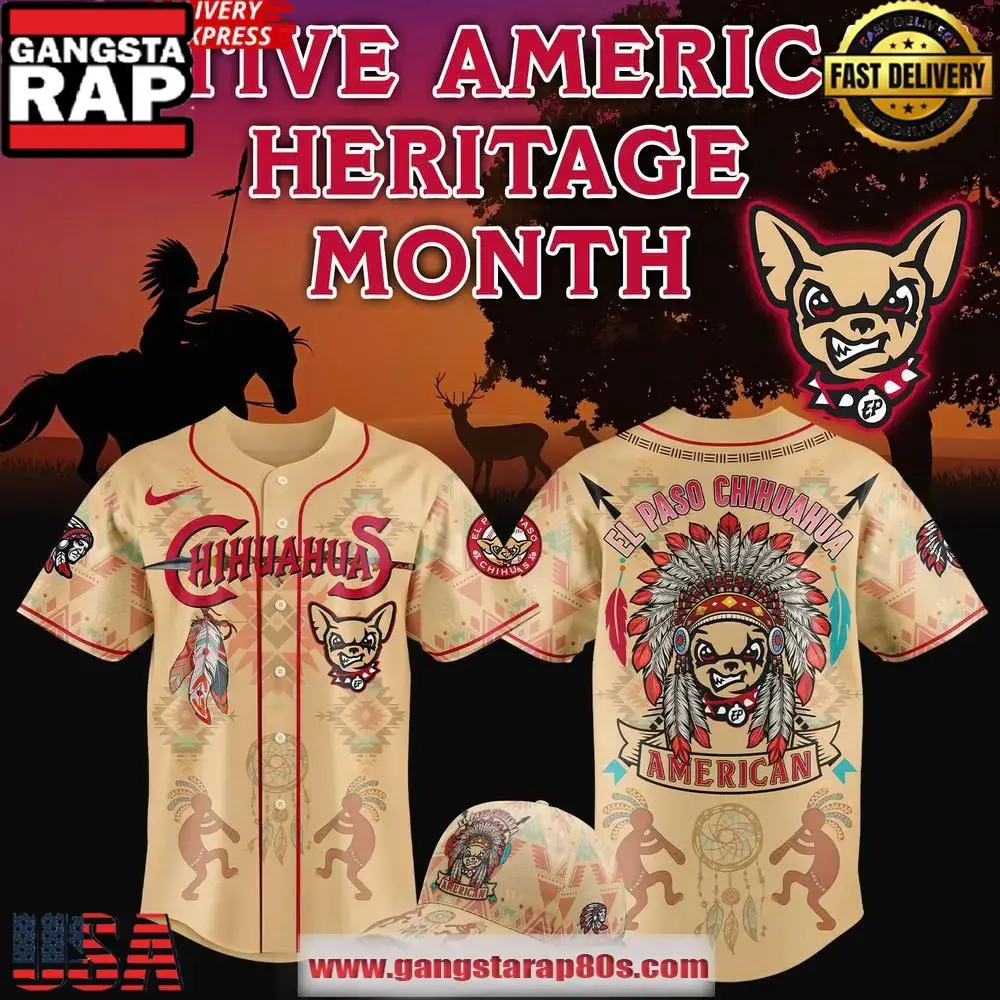 El Paso Chihuahuas Native American Heritage 2025 Baseball Jersey Shirt Image