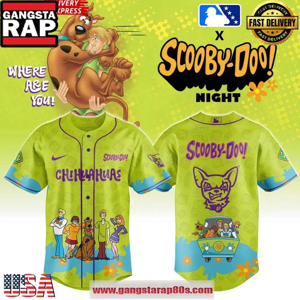 El Paso Chihuahuas x Scooby-doo Night 2025 Baseball Jersey Shirt Image