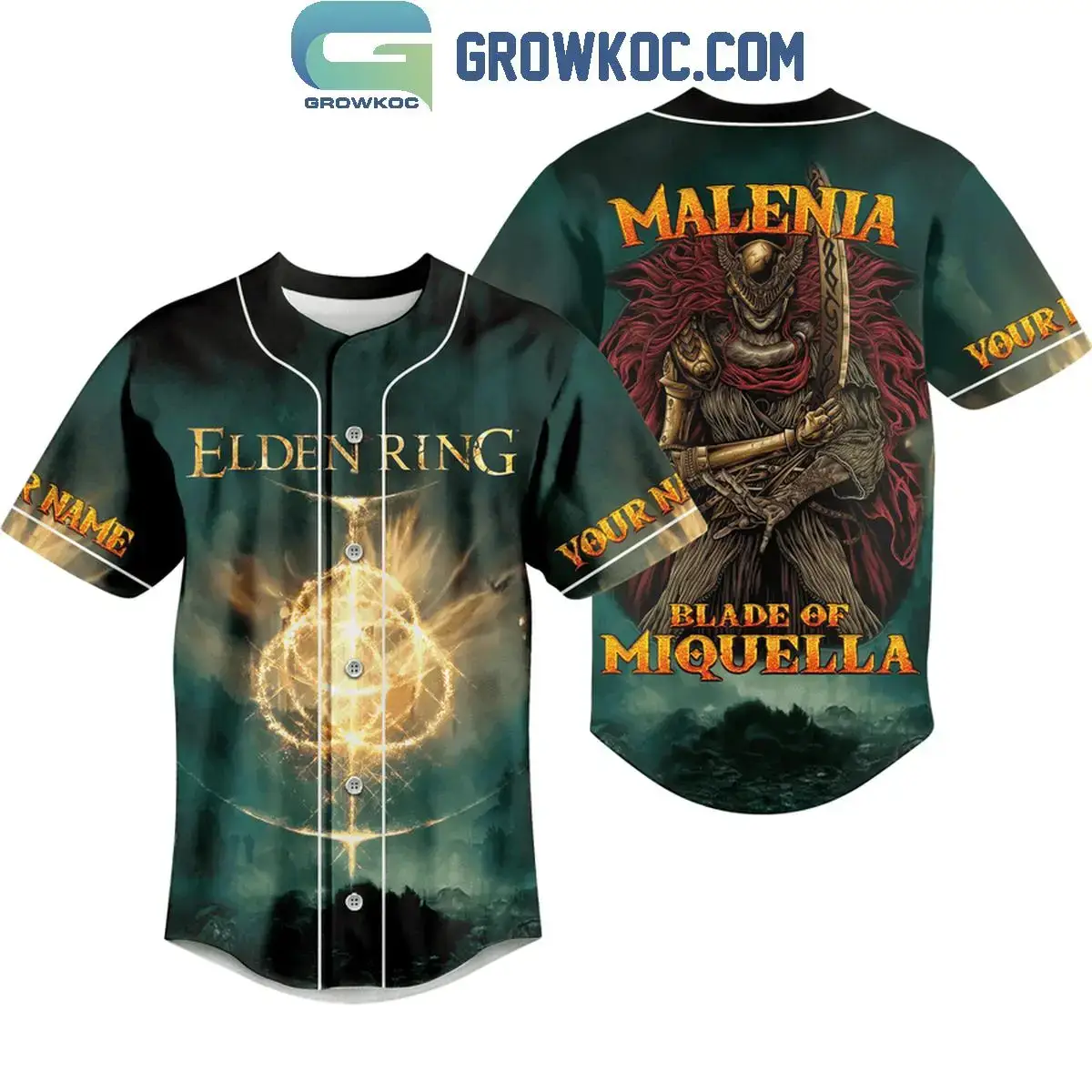 Elden Ring Malenia Blade Of Miquella Personalized Baseball Jersey Image