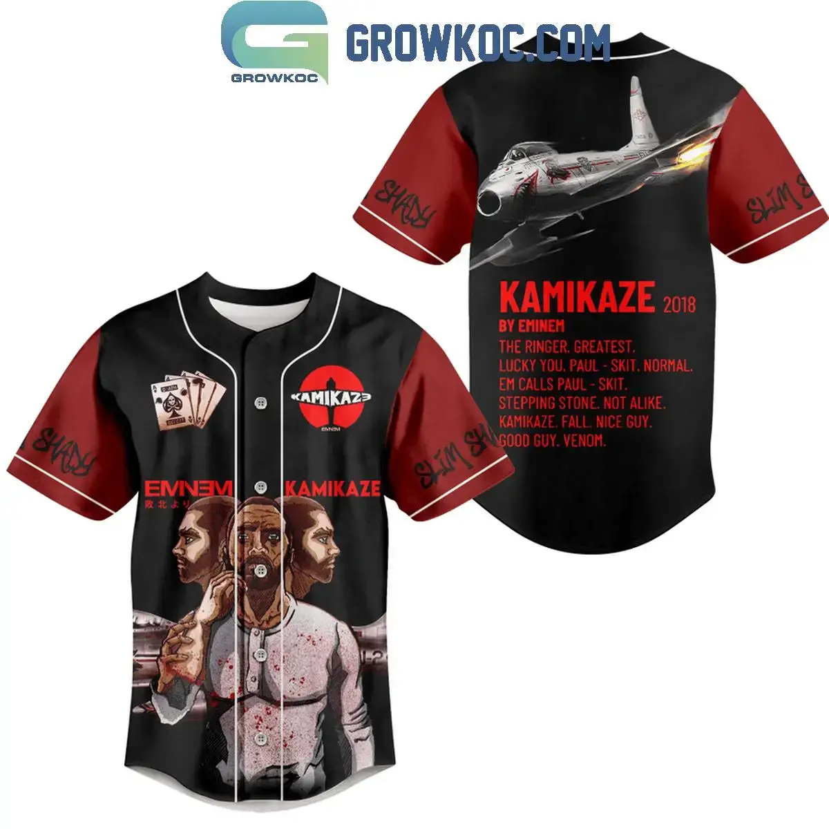 Eminem Kamikaze Since 2018 The Ringer Greatest Personalized Baseball Jersey Image