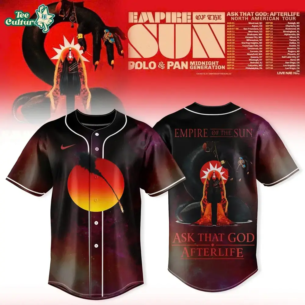 Empire Of The Sun Ask That God Afterlife Tour Baseball Jersey – Midnight Generation Cosmic Fan Edition Image