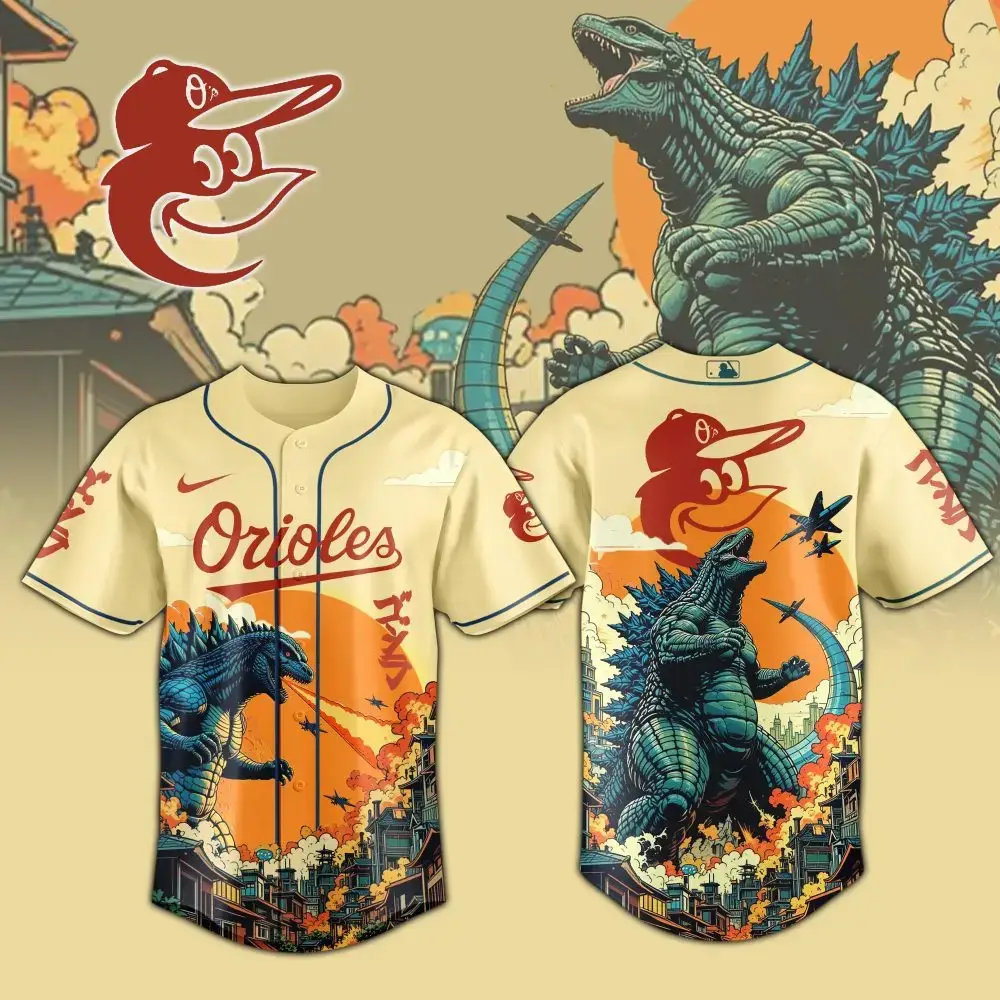 Epic Monsters & Orioles Baseball Jersey – Limited Edition Fan Gear Image