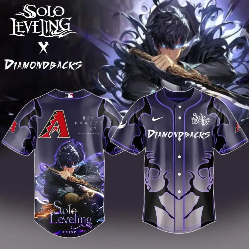 Epic Solo Leveling X Diamondbacks Jersey – Limited Edition Anime Apparel Image