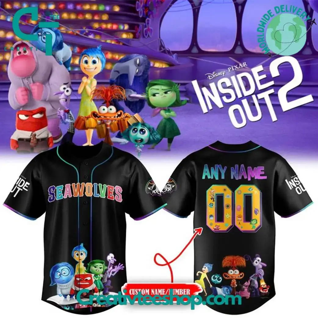Erie Seawolves X Inside Out 2 New 2025 Baseball Jersey Image