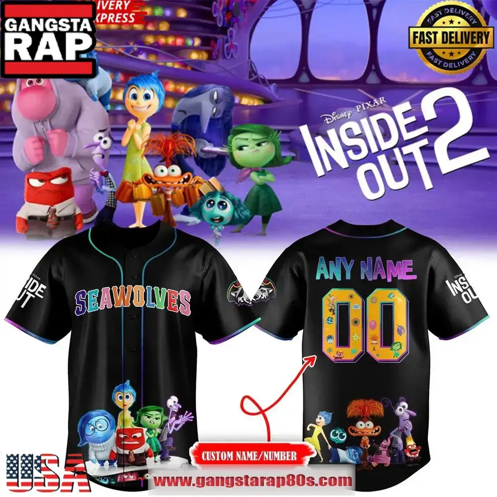Erie SeaWolves x Inside Out 2 Special Custom Baseball Jersey Shirt Image