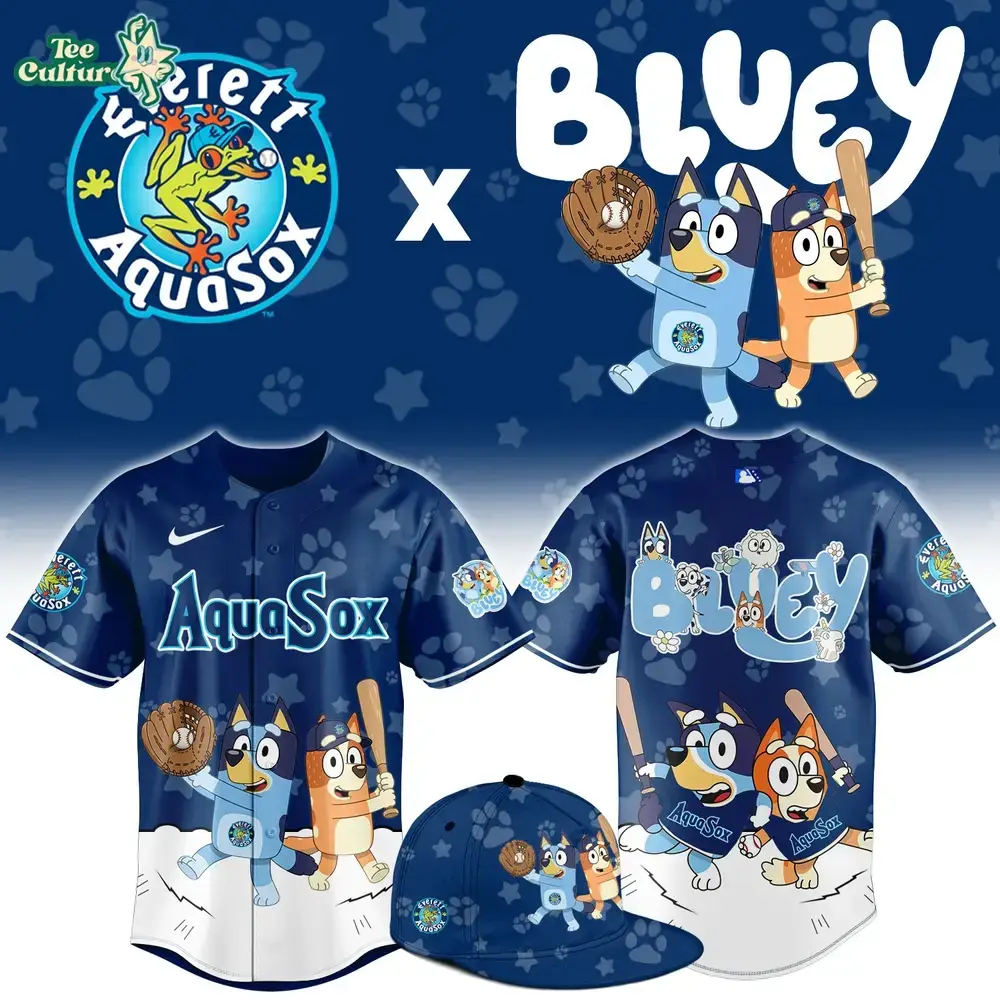 Everett AquaSox Bluey Night Game Limited Jersey Image