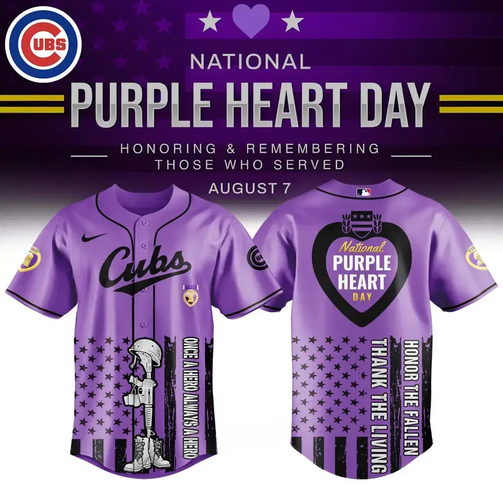 Exclusive Cubs Purple Heart Day Jersey - Honor & Support Veterans - Limited Edition Image
