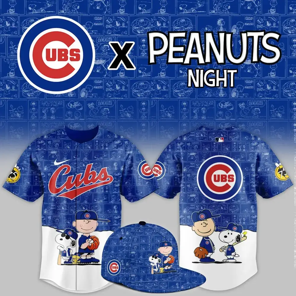 Exclusive Cubs X Peanuts Night Jersey – Limited Edition Fan Gear! Image