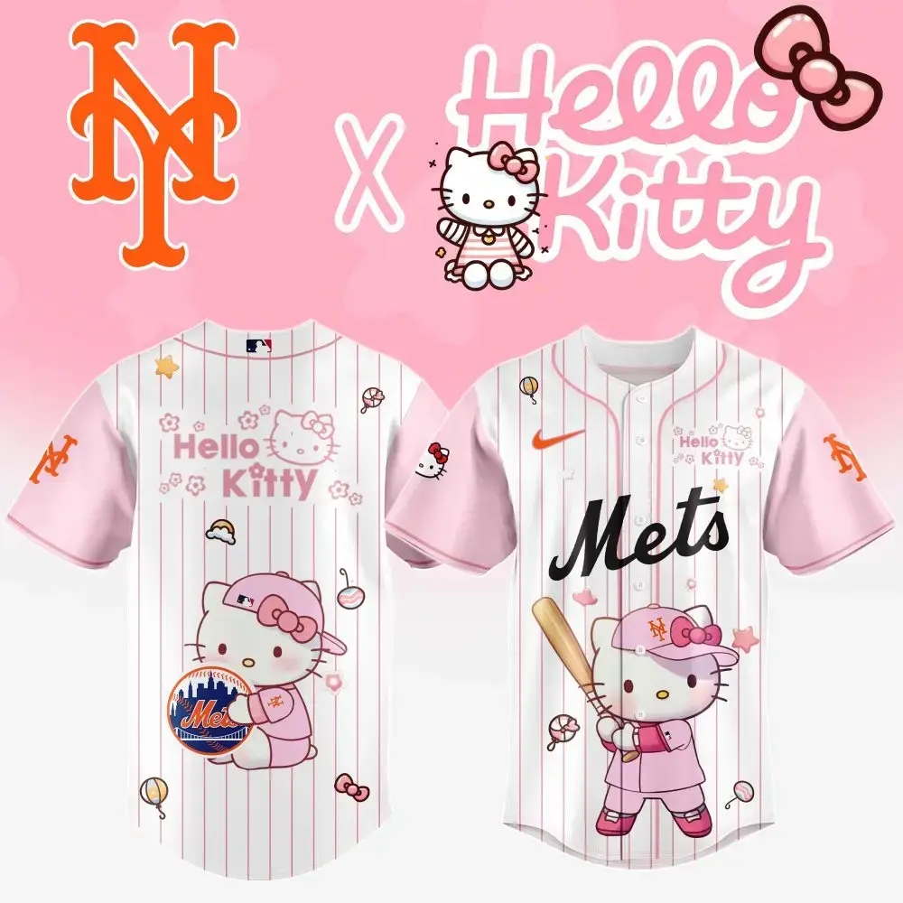 Exclusive Hello Kitty X Mets Jersey – Cute & Stylish Fan Gear! Limited Edition Image