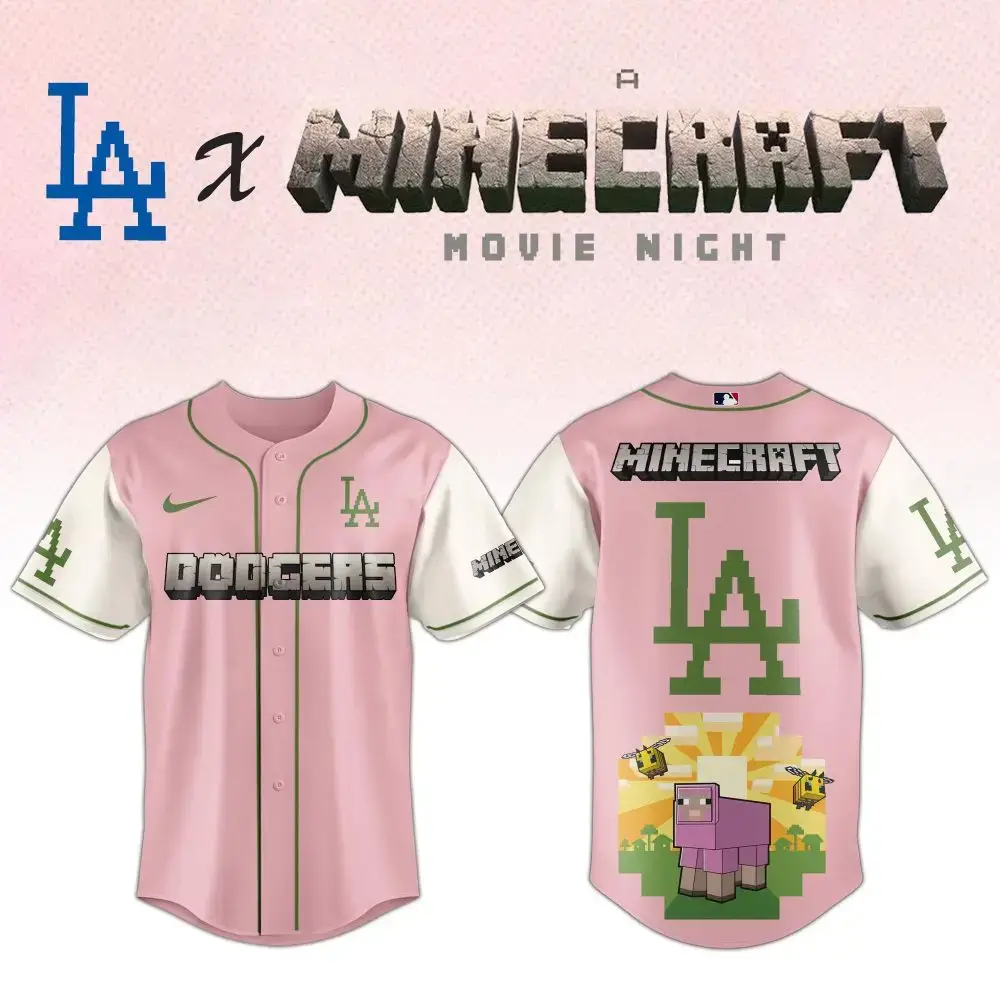 Exclusive La X Minecraft Pink Jersey – Limited Edition Movie Night Apparel! Image