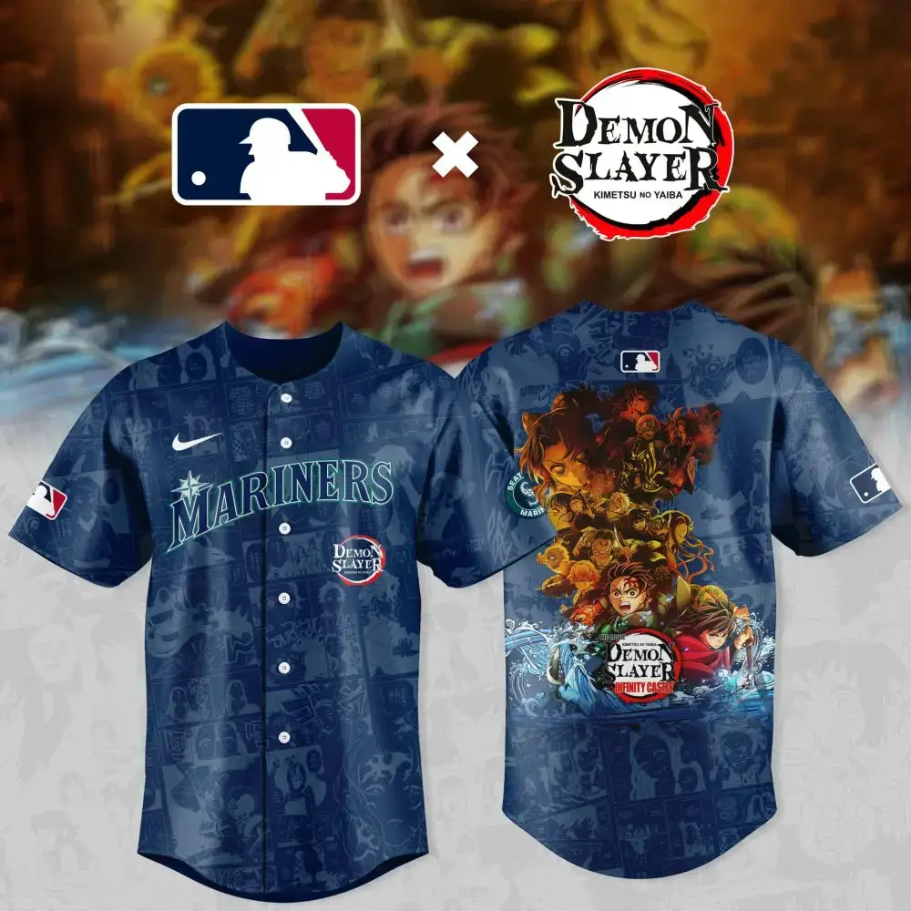 Exclusive Mariners X Demon Slayer Jersey - Official Mlb Anime Crossover Gear Image