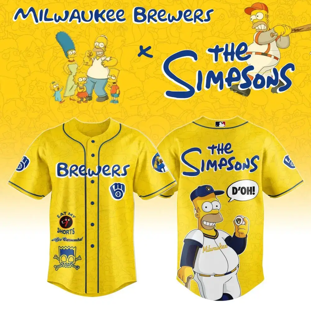 Exclusive Milwaukee Brewers X The Simpsons Jersey - Limited Edition Homer Design! Image