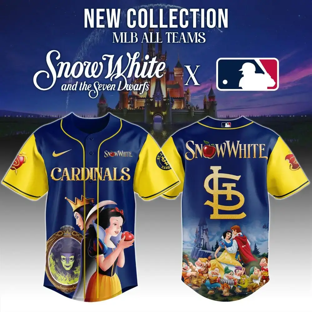 Exclusive Mlb Cardinals Snow White Jersey - Limited Edition Disney Collaboration Image