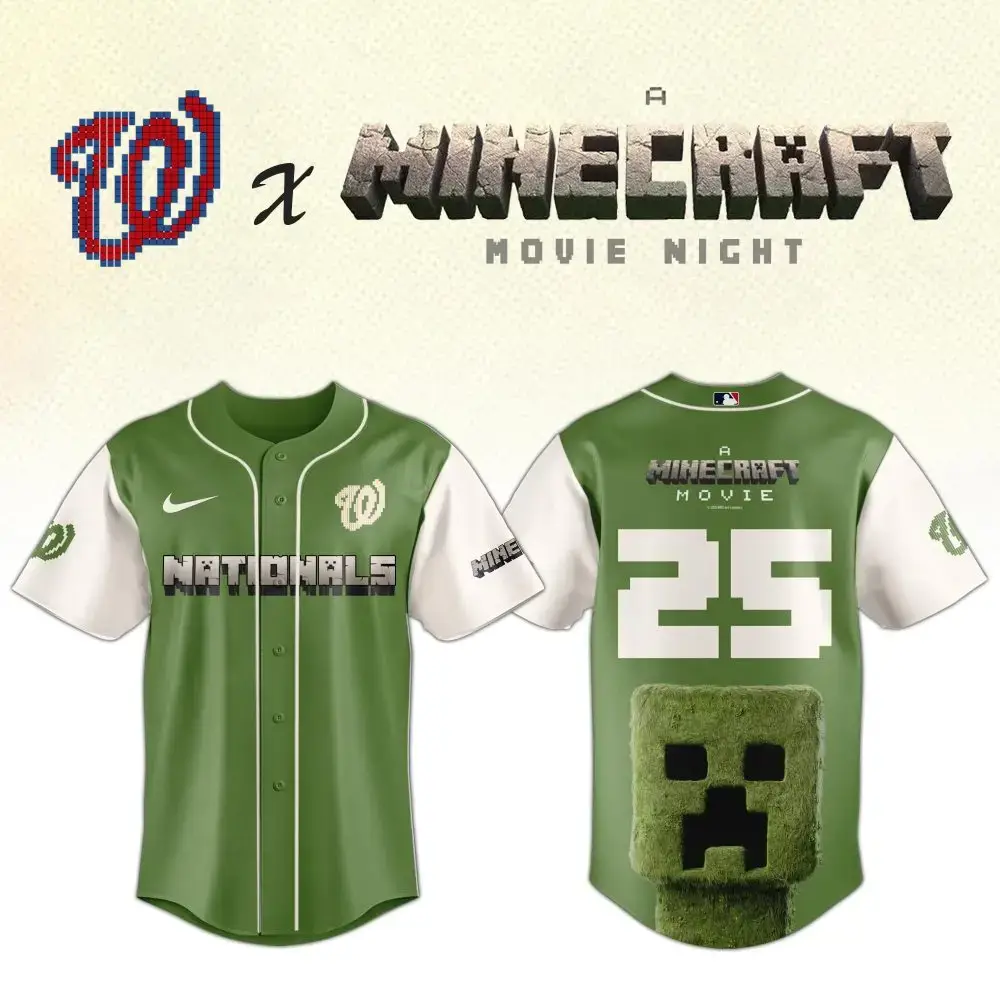 Exclusive Nationals X Minecraft Jersey – Limited Edition Collectible For Movie Night Fans! Image