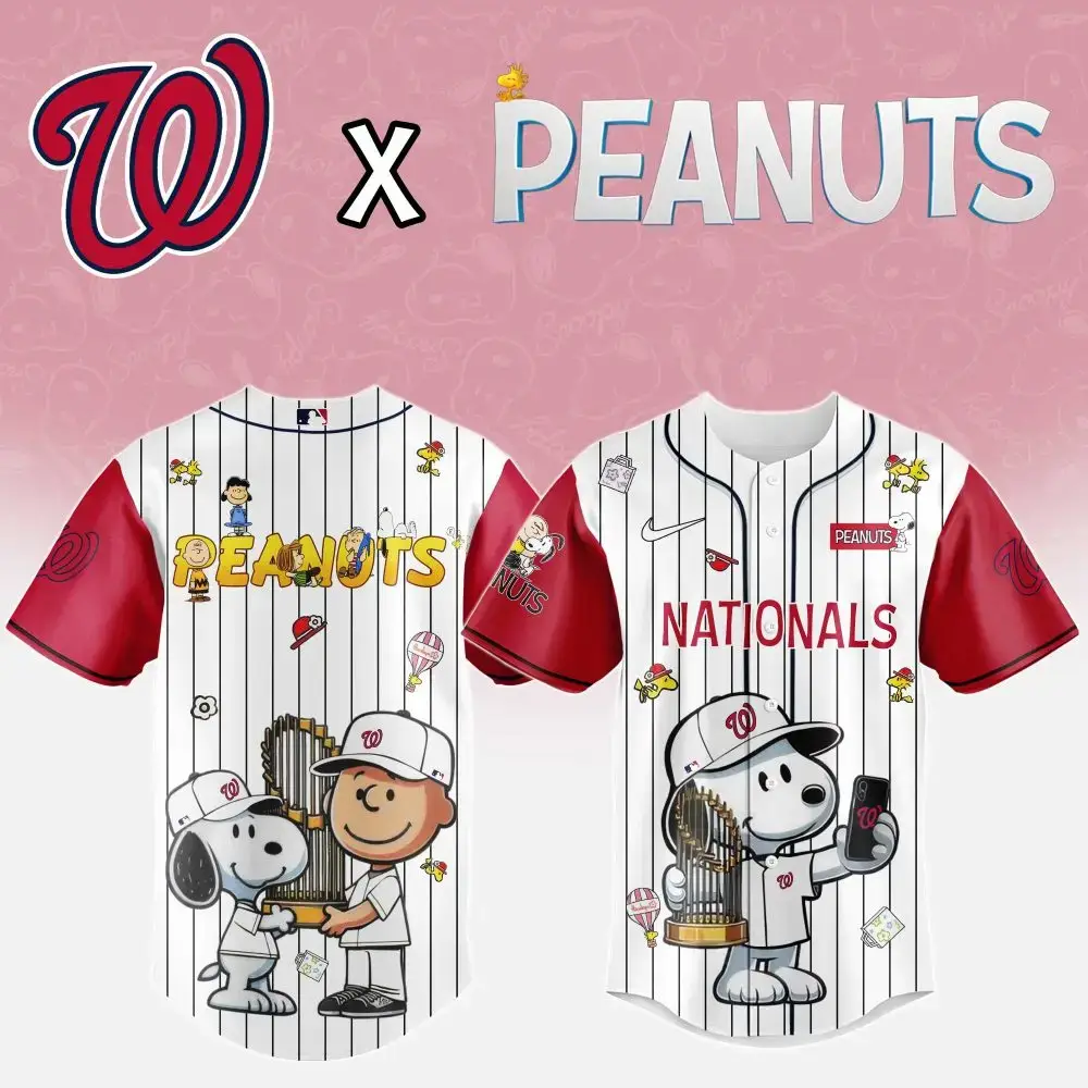 Exclusive Nationals X Peanuts Baseball Jersey – Limited Edition Fan Gear Image