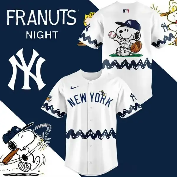 Exclusive New York Snoopy Baseball Jersey - Limited Edition Fan Gear! Image