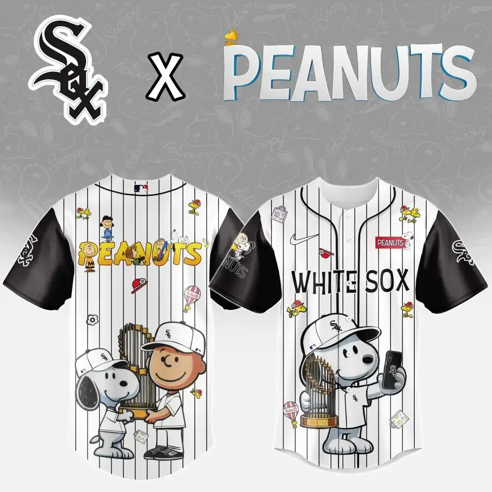 Exclusive Peanuts X White Sox Baseball Jersey – Limited Edition Collectible Image
