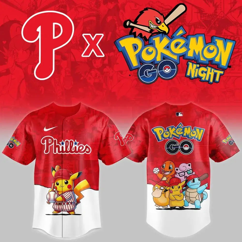 Exclusive Phillies X Pokémon Go Night Jersey – Limited Edition Collectible! Image