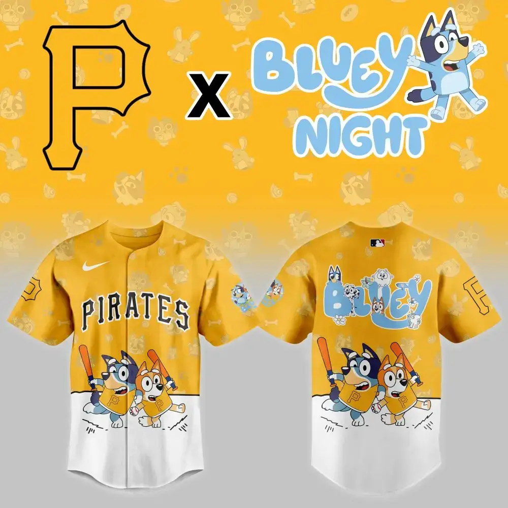 Exclusive Pirates X Bluey Night Jersey - Limited Edition Sportswear For Kids & Fans! Image