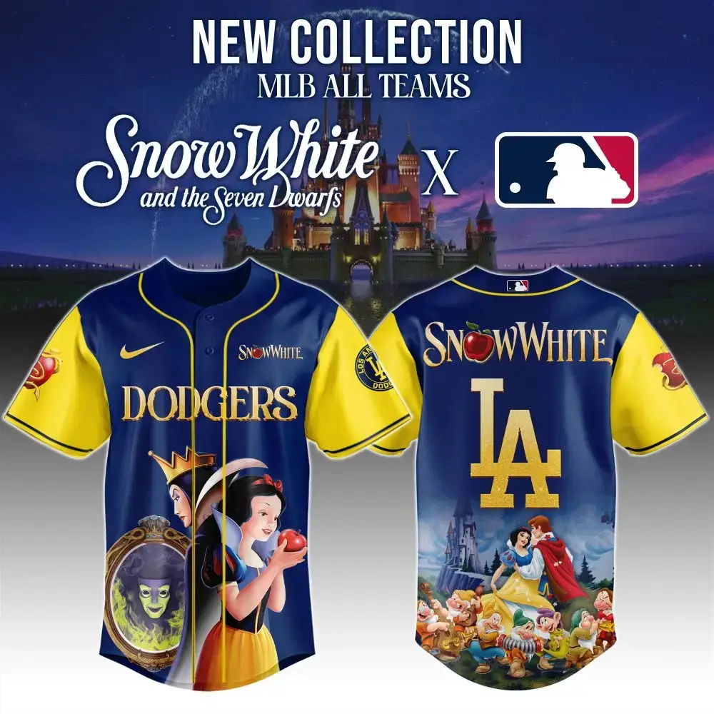 Exclusive Snow White X Dodgers Jersey – Limited Mlb Collection For Fans! Image