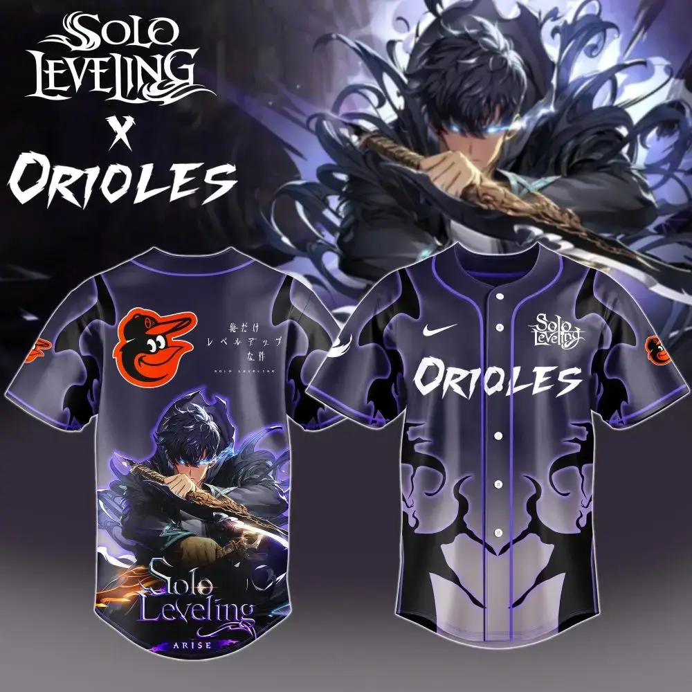 Exclusive Solo Leveling X Orioles Jersey – Limited Edition Anime Baseball Gear Image