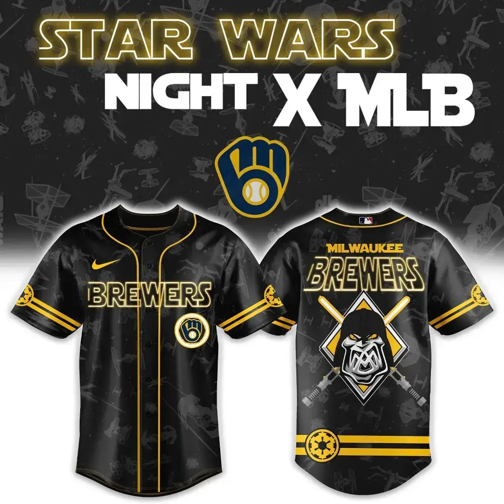 Exclusive Star Wars X Mlb Milwaukee Brewers Jersey - Limited Edition Fan Gear! Image