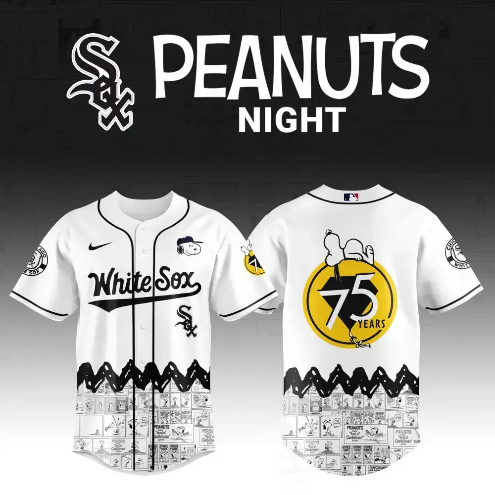 Exclusive White Sox Peanuts Night Jersey – Celebrate 75 Years With Snoopy & Friends! Image