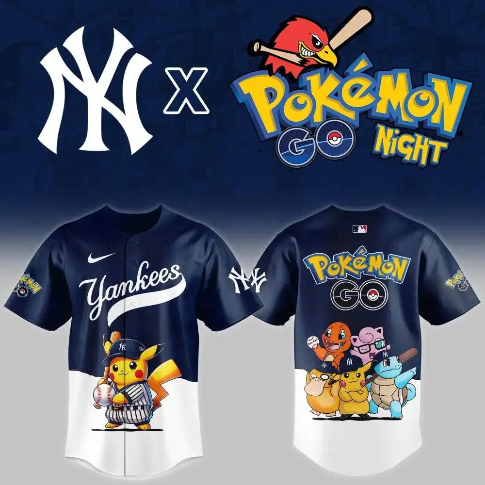 Exclusive Yankees X Pokémon Go Night Jersey - Limited Edition Fan Gear! Image